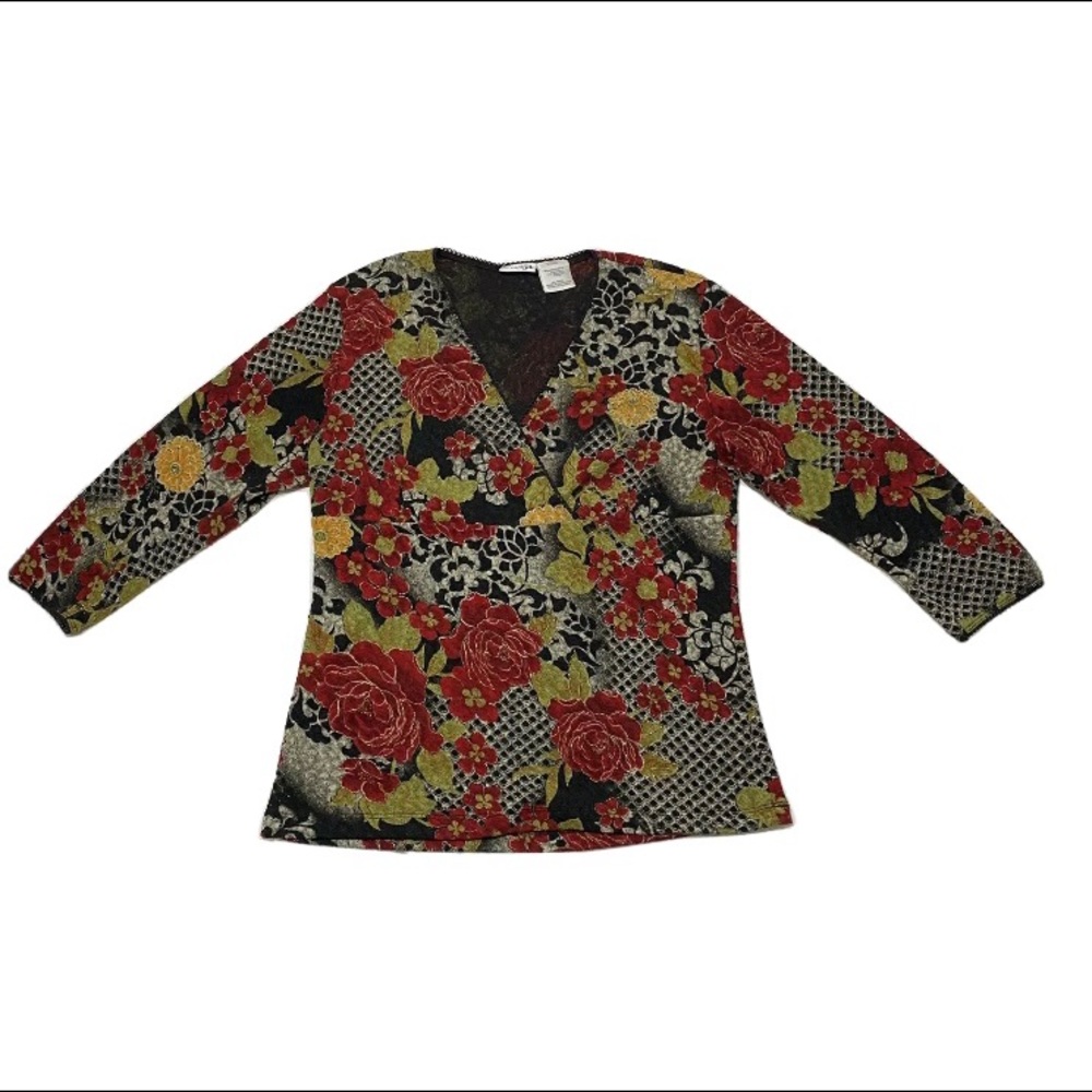 Vintage East 5th Multicolored Floral Blouse